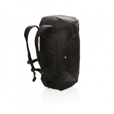 Logo trade promotional gift photo of: Swiss Peak RFID sports duffel & backpack