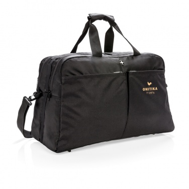 Logo trade promotional items image of: Swiss Peak RFID duffle with suitcase opening