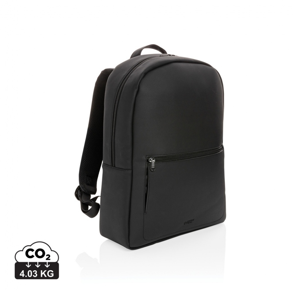 Logo trade promotional item photo of: Swiss Peak deluxe PU laptop backpack PVC free