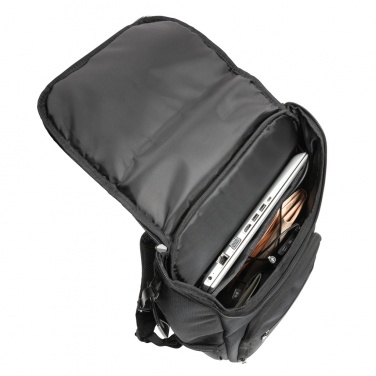 Logo trade corporate gifts image of: Swiss Peak AWARE™ RPET Voyager 15.6" laptop backpack