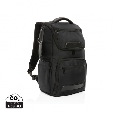 Logo trade advertising products image of: Swiss Peak AWARE™ RPET Voyager 15.6" laptop backpack