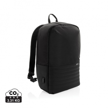 Logo trade promotional products image of: Swiss Peak AWARE™ RFID anti-theft 15.6'' laptop backpack