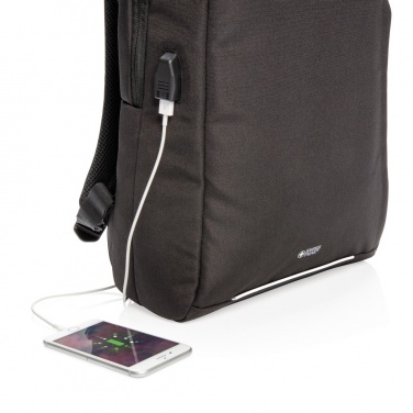 Logotrade promotional products photo of: Swiss Peak AWARE™ RFID and USB A laptop backpack