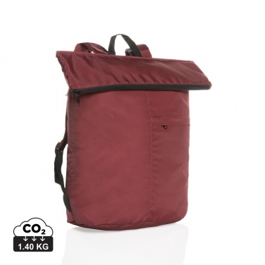 Logo trade promotional merchandise image of: Dillon AWARE™ RPET lightweight foldable backpack