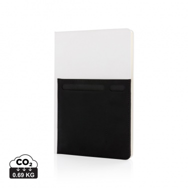 Logo trade promotional giveaways picture of: A5 Deluxe notebook with smart pockets