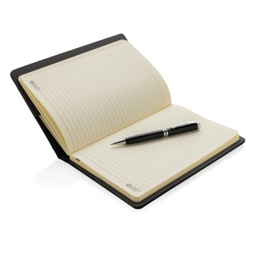Logo trade promotional giveaways picture of: Refillable notebook and pen set