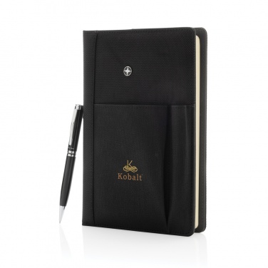 Logo trade promotional gifts picture of: Refillable notebook and pen set