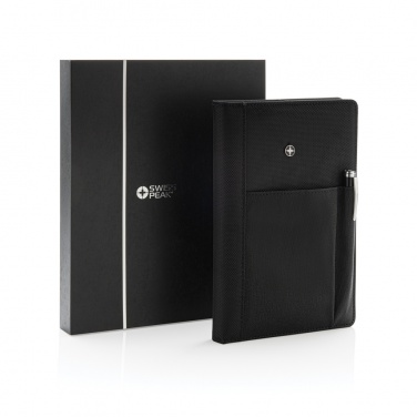 Logo trade promotional merchandise image of: Refillable notebook and pen set