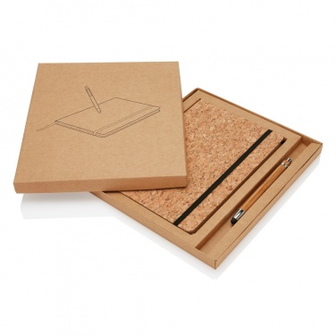Logotrade promotional items photo of: A5 notebook with bamboo pen including stylus