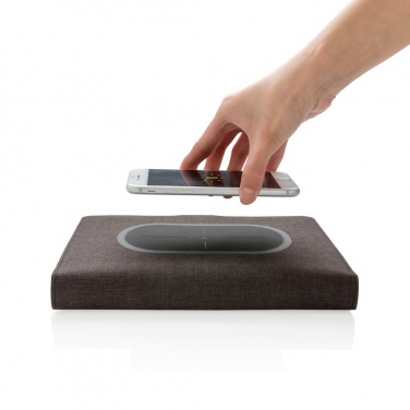 Logo trade promotional merchandise image of: Air 5W wireless charging notebook cover A5