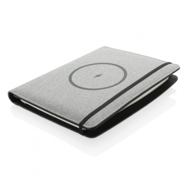 Logotrade promotional item picture of: Air 5W wireless charging notebook with 5000mAh powerbank