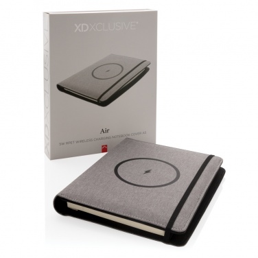 Logotrade promotional gift picture of: Air 5W wireless charging notebook with 5000mAh powerbank