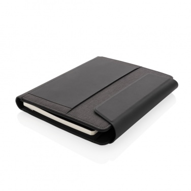 Logo trade advertising products picture of: Fiko wireless charging A5 portfolio with powerbank