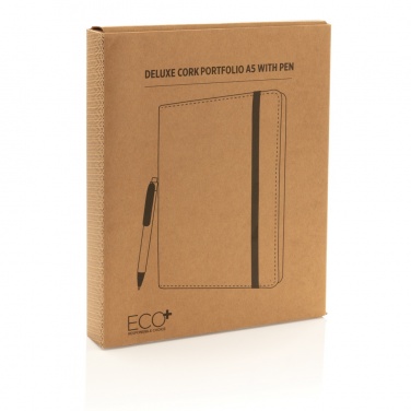 Logotrade business gift image of: Deluxe cork portfolio A5 with pen