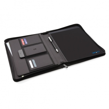 Logotrade promotional gift image of: Impact AWARE™ RPET A4 portfolio with zipper