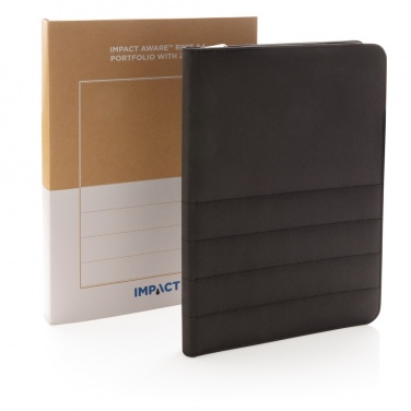 Logo trade promotional item photo of: Impact AWARE™ RPET A4 portfolio with zipper