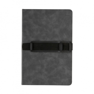 Logotrade advertising product picture of: Deluxe hardcover PU notebook A5 with phone and pen holder