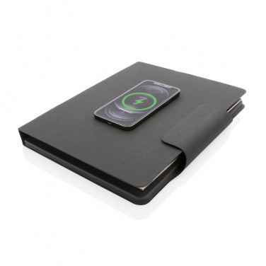 Logo trade promotional giveaways picture of: Artic Magnetic 10W wireless charging A4 portfolio