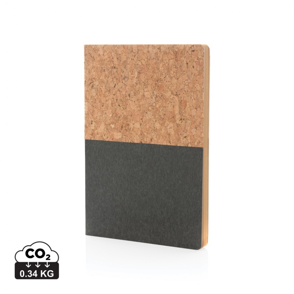 Logo trade promotional gift photo of: A5 cork & kraft notebook