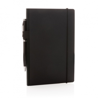 Logo trade promotional items picture of: A5 deluxe kraft hardcover notebook