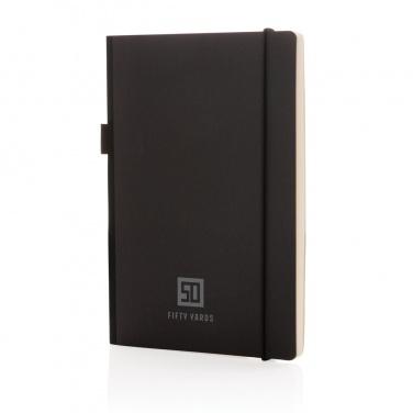 Logo trade promotional giveaways image of: A5 deluxe kraft hardcover notebook