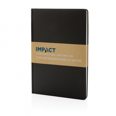 Logo trade promotional products picture of: A5 Impact stone paper hardcover notebook