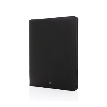 Logo trade advertising products picture of: Swiss Peak Heritage RCS rPU A4 portfolio with zipper