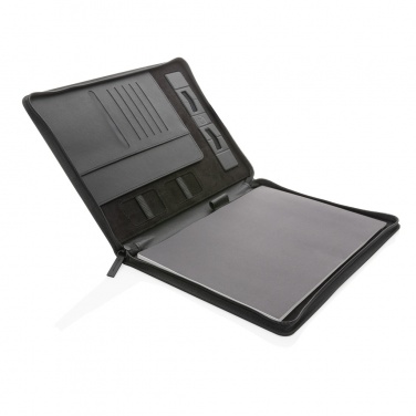 Logo trade promotional giveaway photo of: Swiss Peak Heritage RCS rPU A4 portfolio with zipper