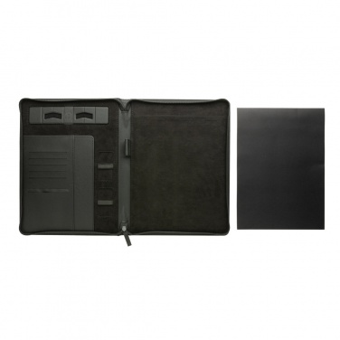 Logotrade promotional merchandise photo of: Swiss Peak Heritage RCS rPU A4 portfolio with zipper