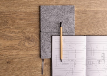 Logo trade promotional product photo of: GRS certified recycled felt A5 softcover notebook