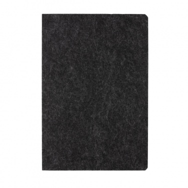 Logo trade business gifts image of: Phrase GRS certified recycled felt A5 notebook