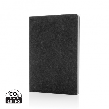 Logo trade corporate gift photo of: Phrase GRS certified recycled felt A5 notebook