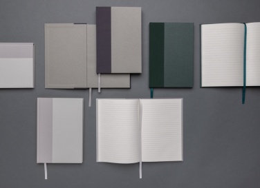 Logo trade promotional giveaways image of: Words GRS certified RPET & Kraft A5 notebook