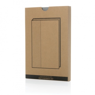 Logo trade promotional gift photo of: Words GRS certified RPET & Kraft A5 notebook