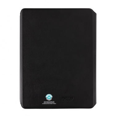 Logo trade promotional products picture of: Swiss Peak RCS rePU notebook with 2-in-1 wireless charger