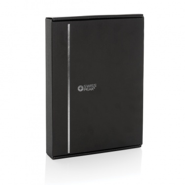 Logotrade promotional merchandise photo of: Swiss Peak RCS rePU notebook with 2-in-1 wireless charger