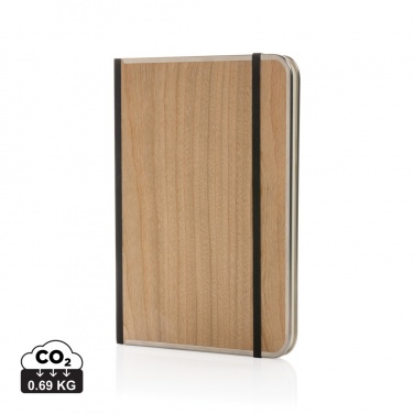 Logo trade corporate gifts image of: Treeline A5 wooden cover deluxe notebook