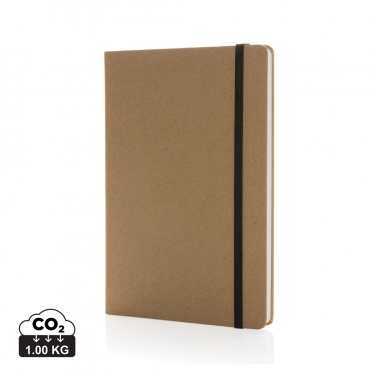 Logo trade advertising products image of: Craftstone A5 recycled kraft and stonepaper notebook