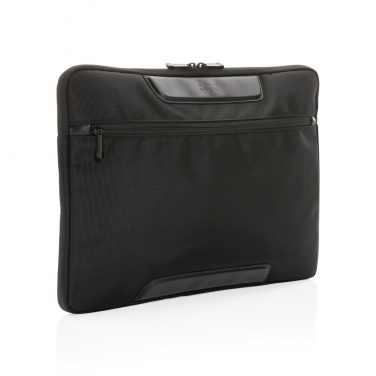 Logotrade promotional gift image of: Swiss Peak AWARE™ RPET Voyager 15.6" laptop sleeve