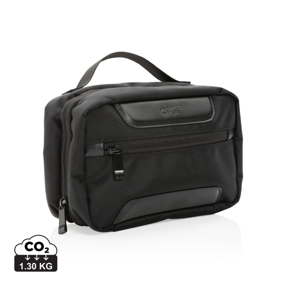 Logo trade promotional gift photo of: Swiss Peak AWARE™ RPET Voyager toiletry bag