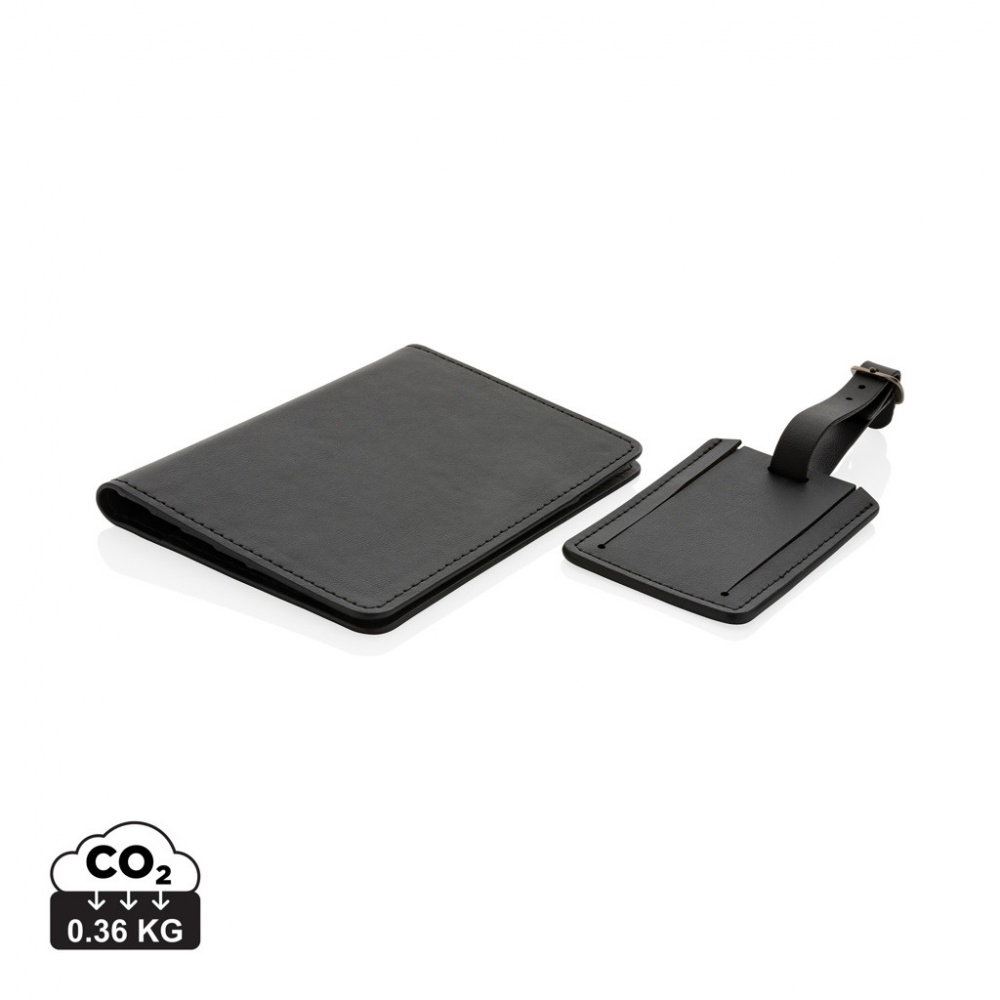 Logo trade promotional gift photo of: Swiss Peak GRS recycled PU travel gift set
