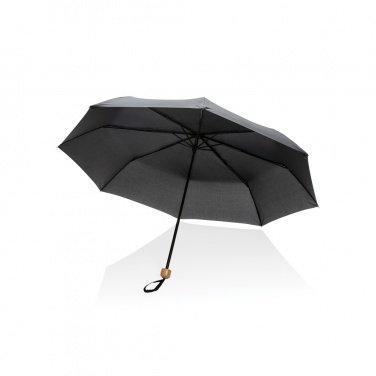 Logotrade business gifts photo of: 20.5" Impact AWARE™ RPET 190T Pongee bamboo mini umbrella