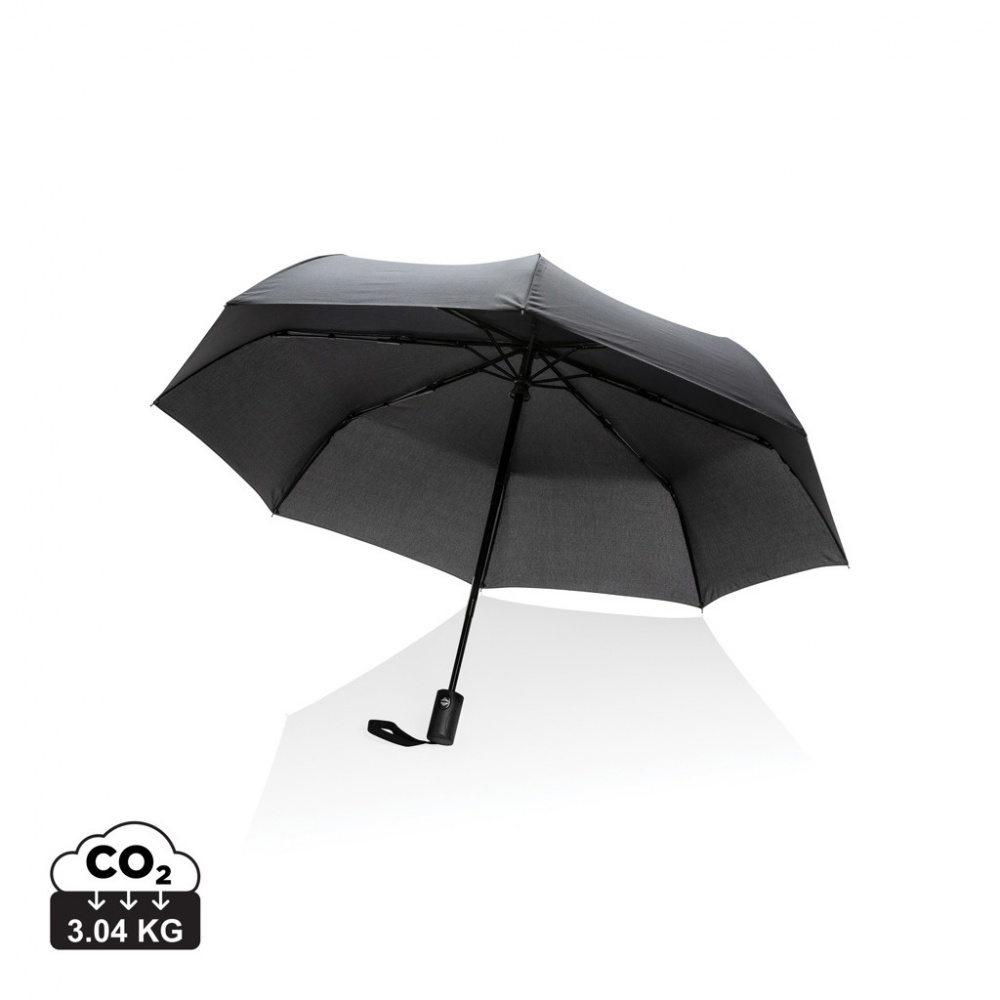 Logo trade advertising products image of: 21" Impact AWARE™ RPET 190T auto open/close umbrella