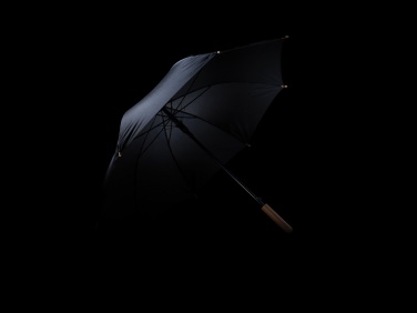 Logo trade promotional gifts image of: 23" Impact AWARE™ RPET 190T auto open bamboo umbrella