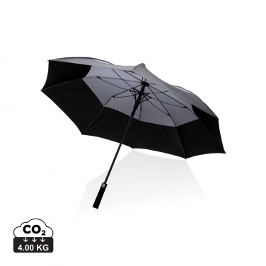 Logo trade promotional giveaways image of: 27" Impact AWARE™ RPET 190T auto open stormproof umbrella
