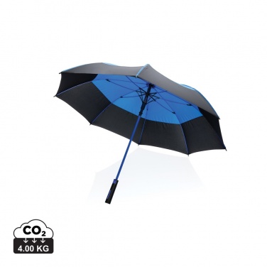 Logo trade promotional giveaway photo of: 27" Impact AWARE™ RPET 190T auto open stormproof umbrella