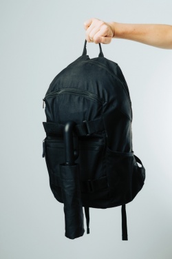 Logo trade promotional gift photo of: Yara 21" AWARE™ RPET solid colour umbrella with carabiner