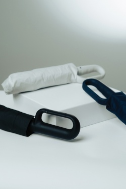 Logotrade promotional giveaway picture of: Yara 21" AWARE™ RPET solid colour umbrella with carabiner