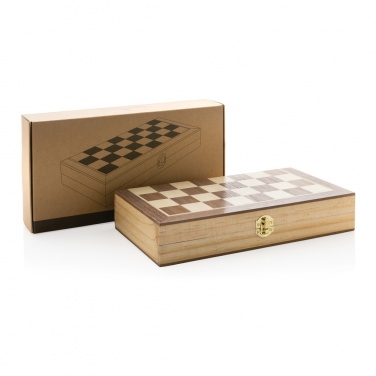 Logotrade promotional gifts photo of: Luxury wooden foldable chess set