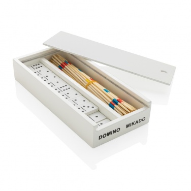 Logo trade promotional items picture of: Deluxe mikado/domino in wooden box